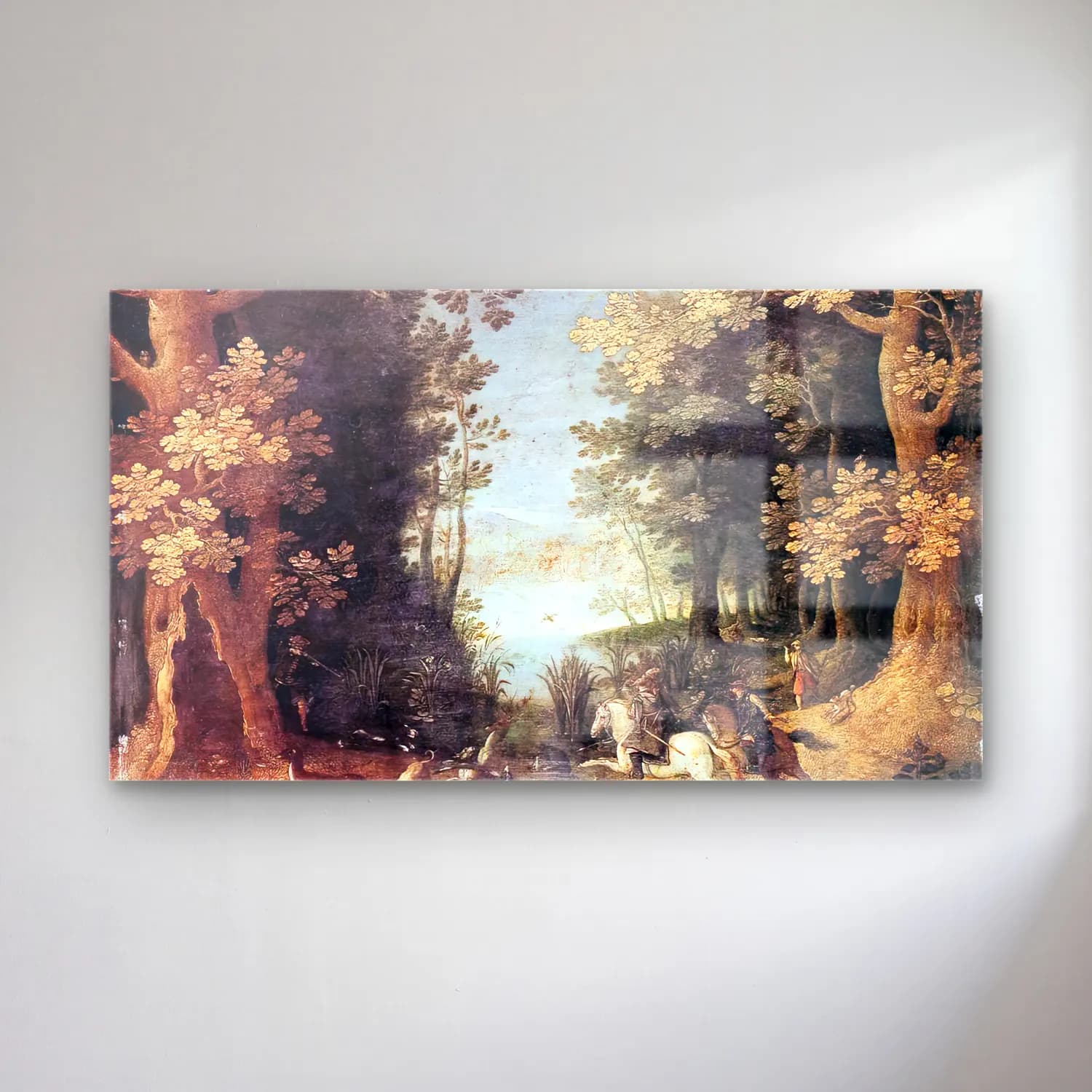 Sebastian Vrancx – Landscape with a Deer Hunt cam tablo — Sebastian Vrancx – Landscape with a Deer Hunt — empresyonist mitolojik sahne