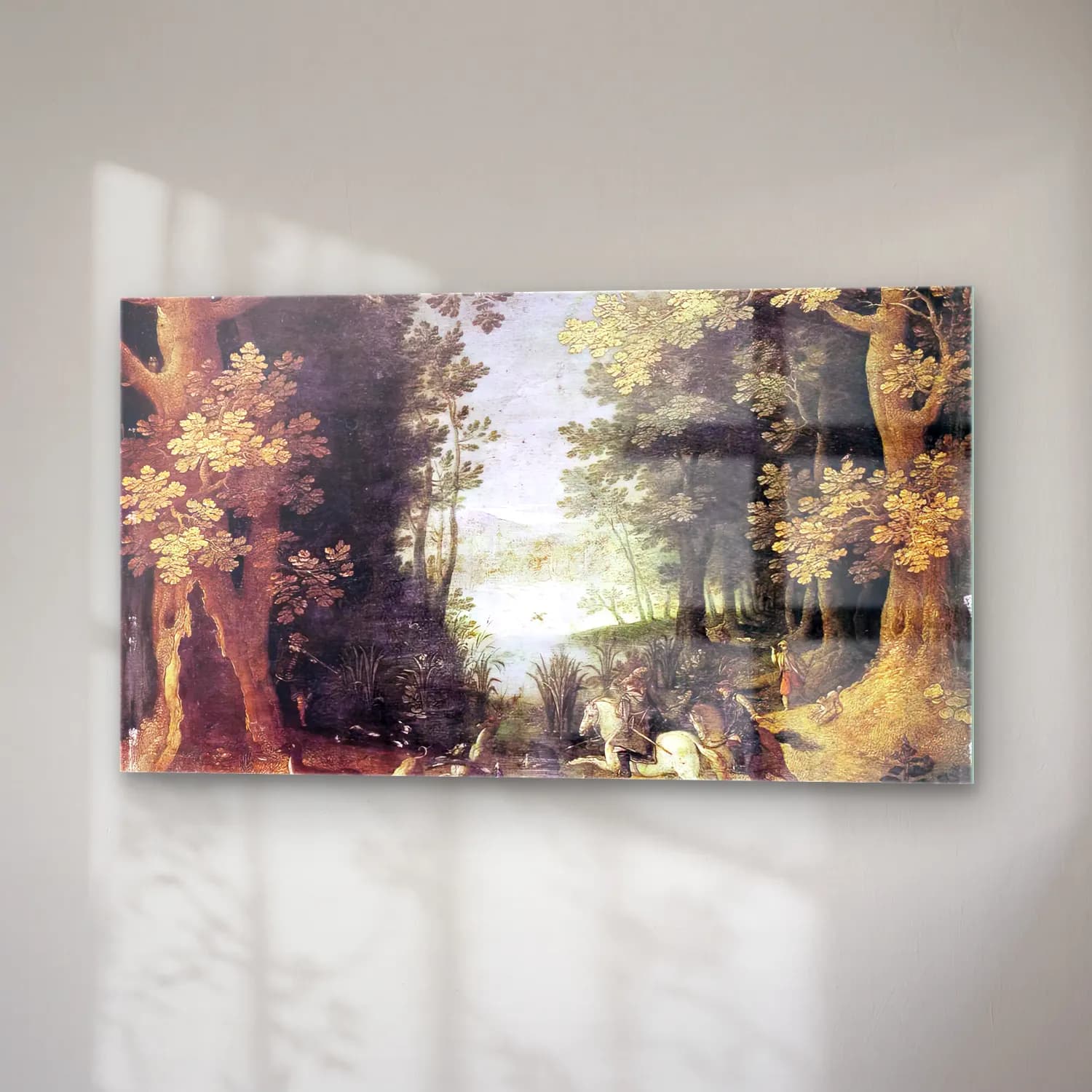 Sebastian Vrancx – Landscape with a Deer Hunt cam tablo — sağ açıdan görünüm