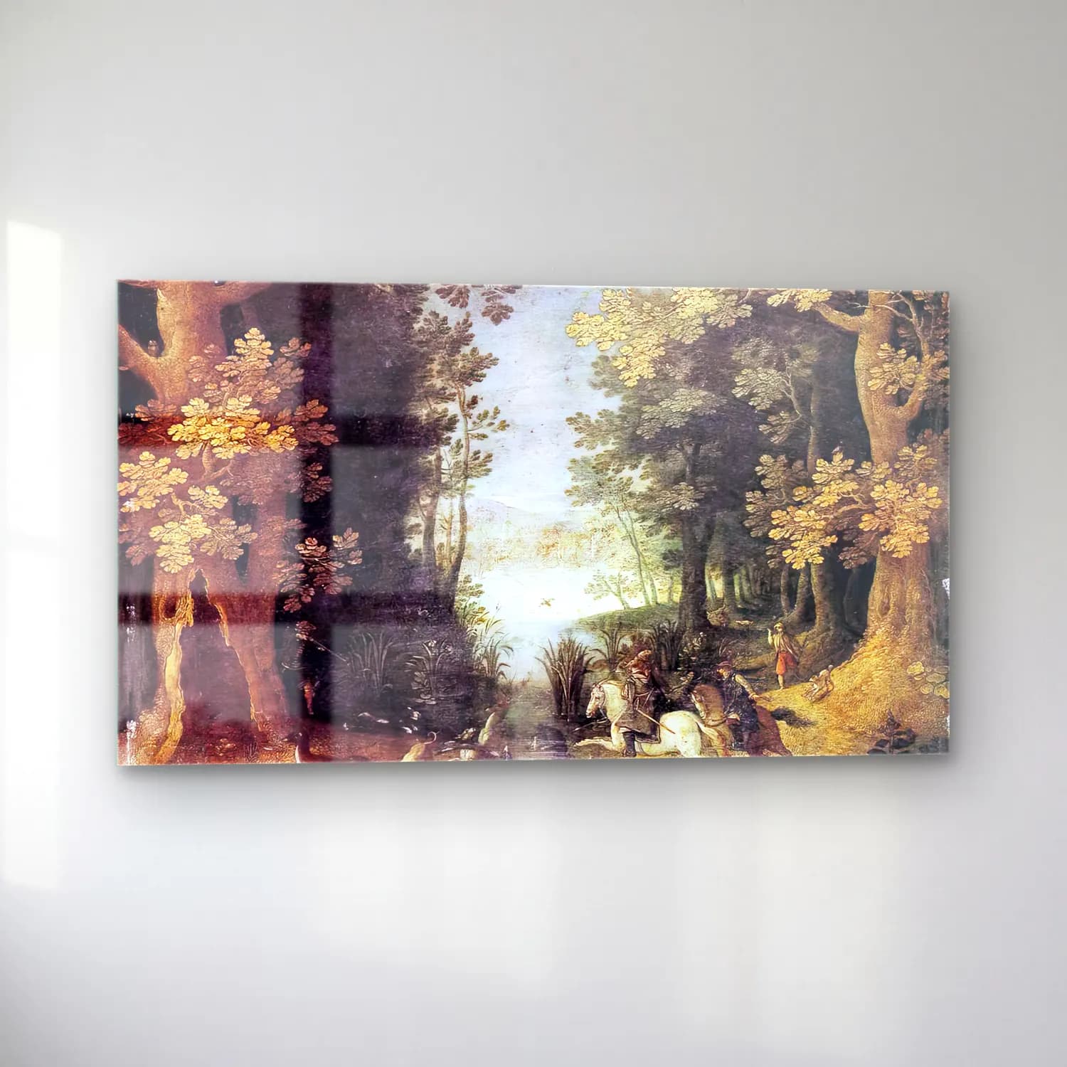 Sebastian Vrancx – Landscape with a Deer Hunt cam tablo — sol açıdan görünüm