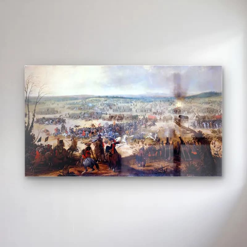 Sebastian Vrancx – The Battle of Wimpfen cam tablo — Sebastian Vrancx – The Battle of Wimpfen — yağlı boya savaş sahnesi
