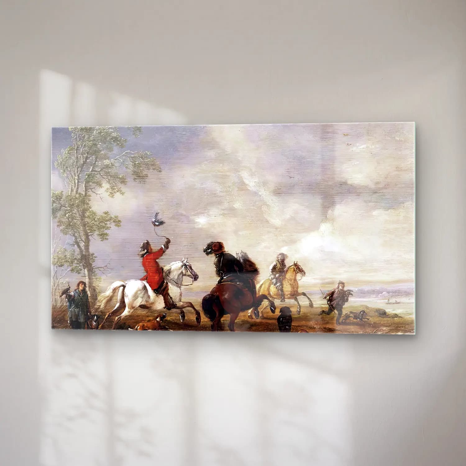 Philips Wouwerman – A Hawking Party cam tablo — sağ açıdan görünüm