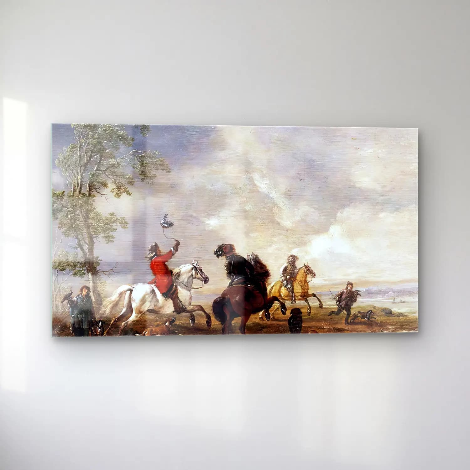 Philips Wouwerman – A Hawking Party cam tablo — sol açıdan görünüm
