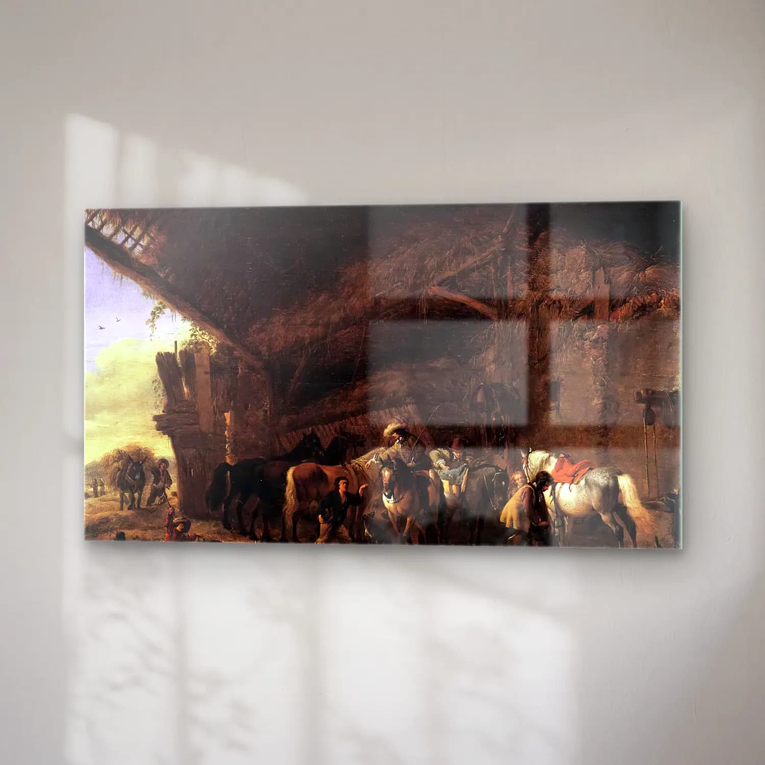 Philips Wouwerman – Coming out of an Inn cam tablo — sağ açıdan görünüm