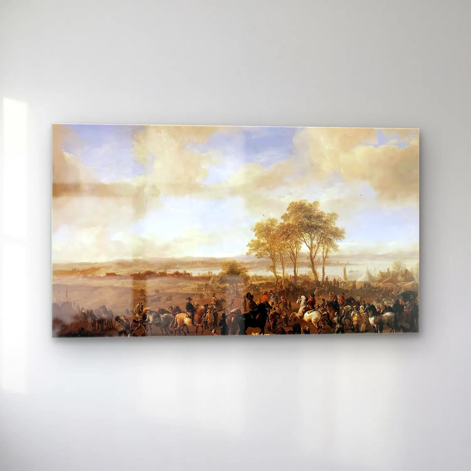 Philips Wouwerman – The Horse Fair cam tablo — sol açıdan görünüm