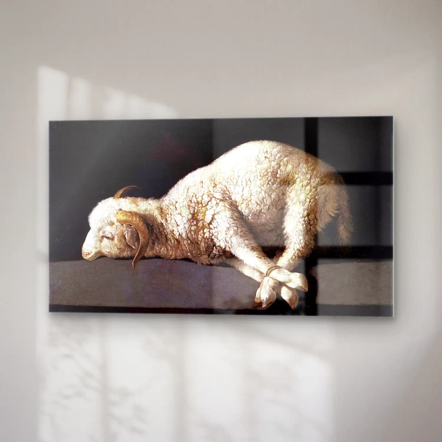 Francisco de Zurbarán – Agnus Dei cam tablo — sağ açıdan görünüm