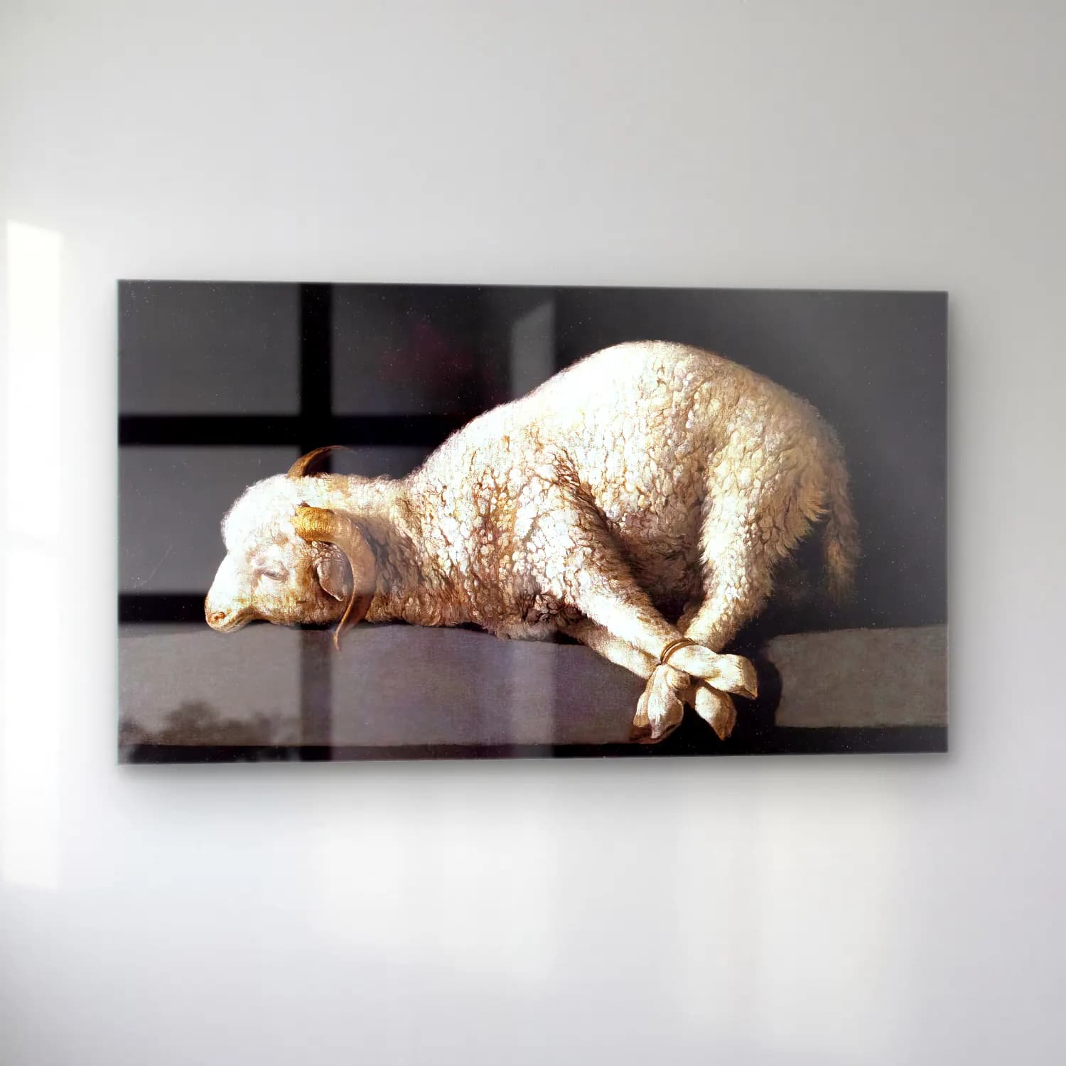 Francisco de Zurbarán – Agnus Dei cam tablo — sol açıdan görünüm