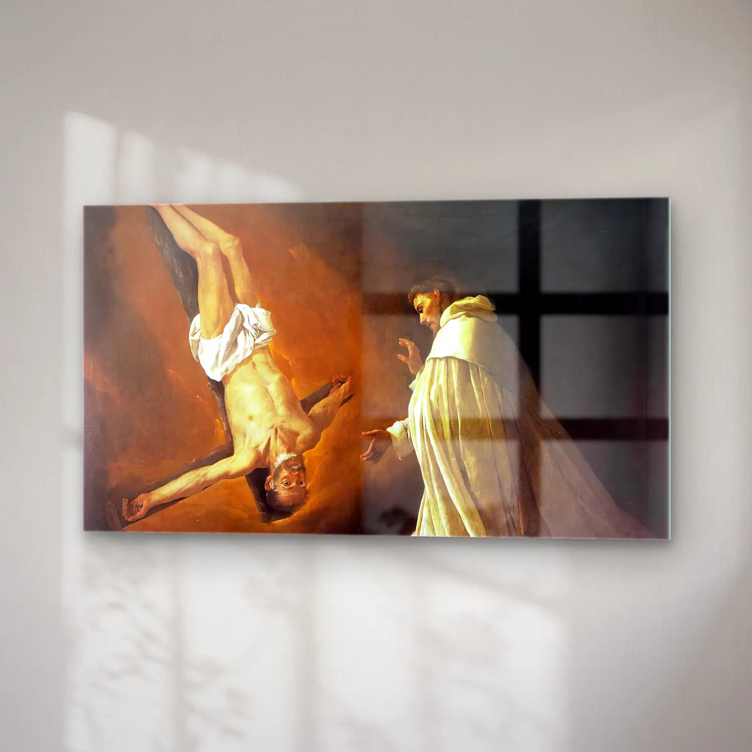 Francisco de Zurbarán – The Apparition of Apostle St Peter to St Peter of Nolasco cam tablo — sağ açıdan görünüm