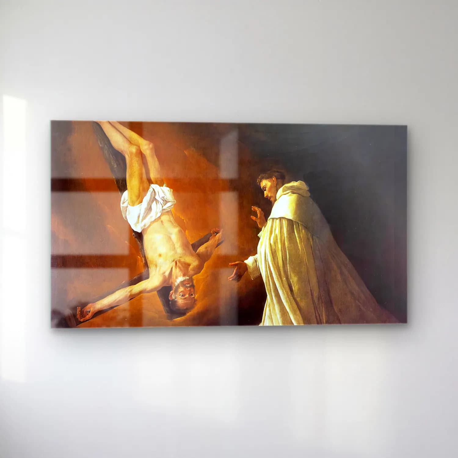 Francisco de Zurbarán – The Apparition of Apostle St Peter to St Peter of Nolasco cam tablo — sol açıdan görünüm