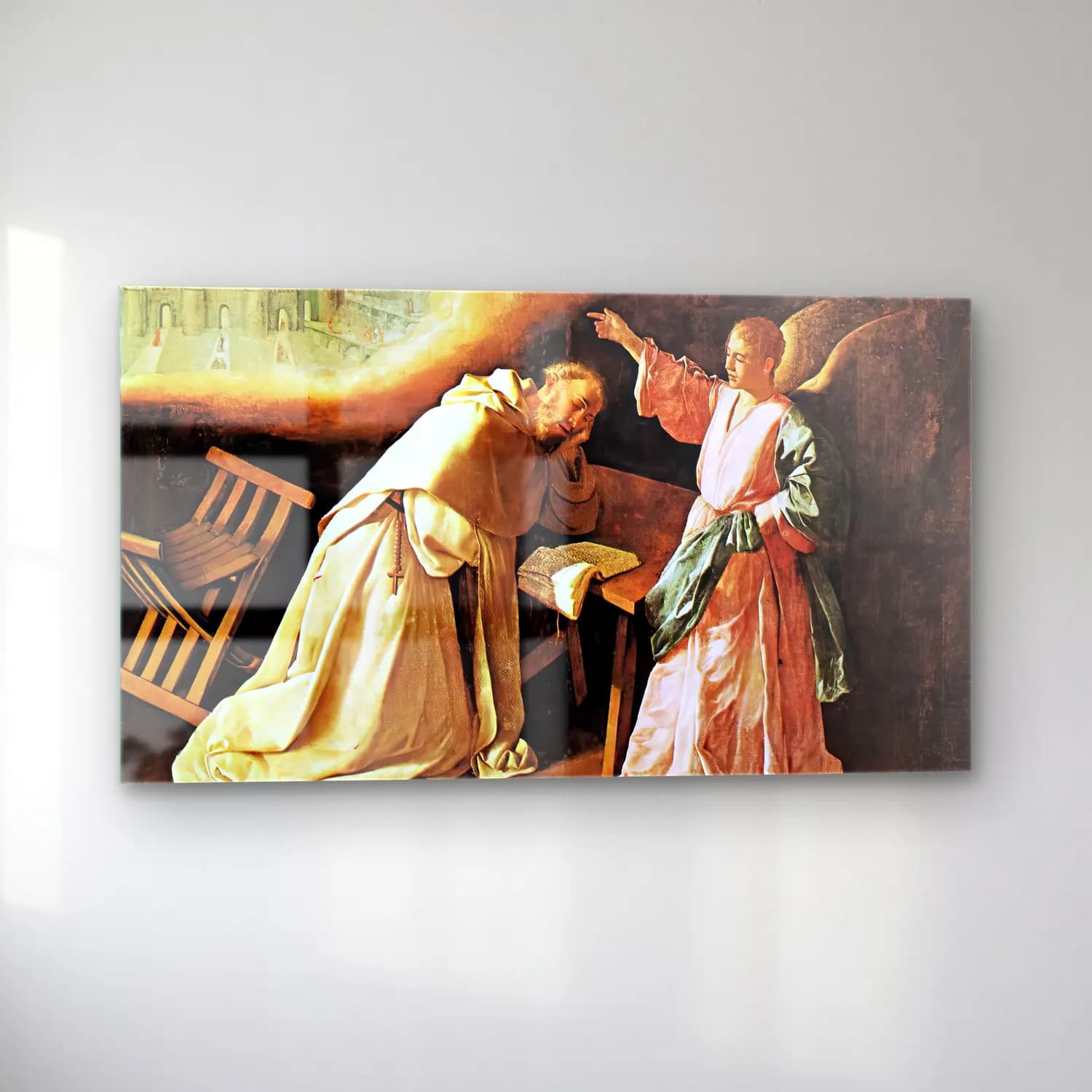 Francisco de Zurbarán – The Vision of St Peter of Nolasco cam tablo — sol açıdan görünüm