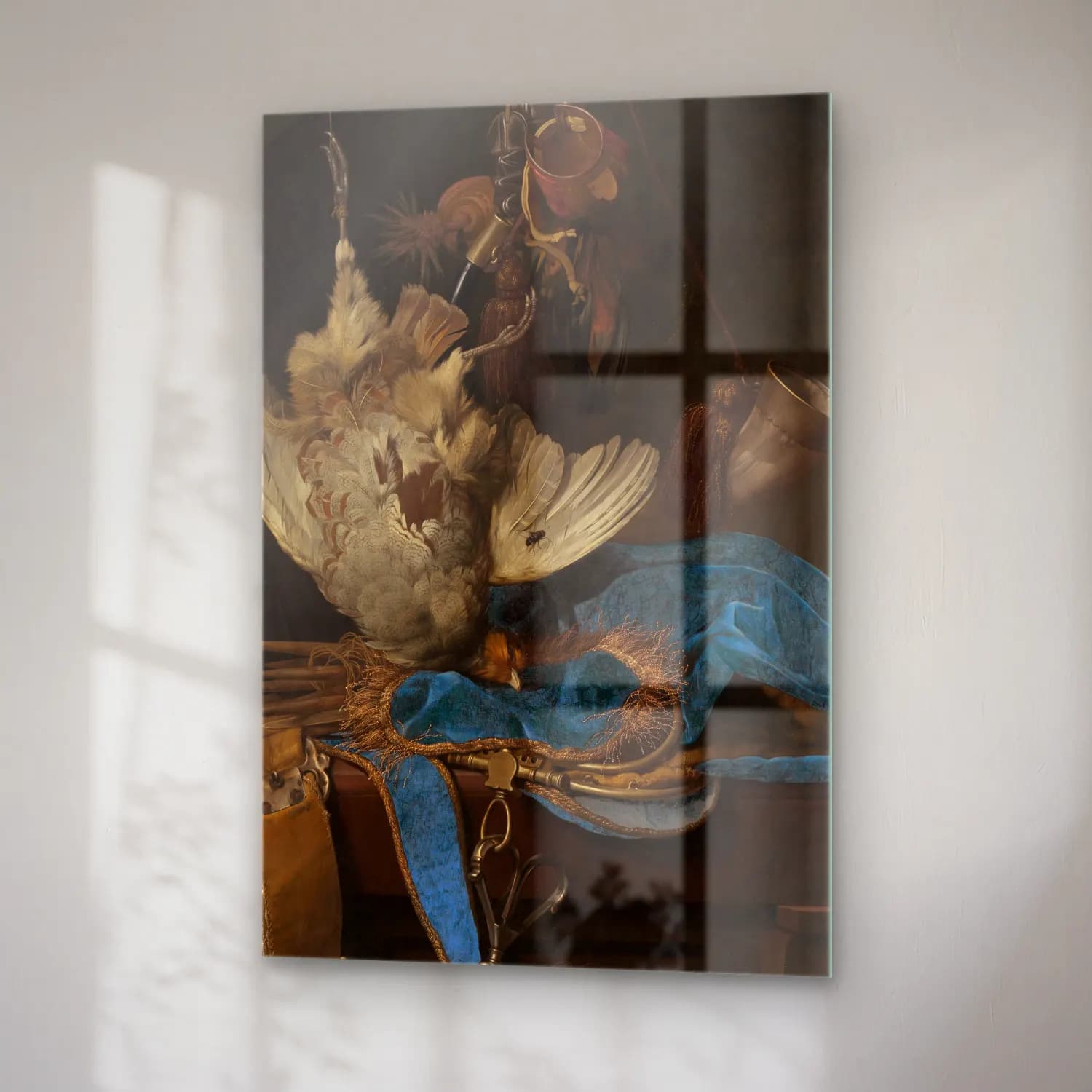 Willem van Aelst – Stillleben mit Jagdgeräten und totem Rebhuhn cam tablo — sağ açıdan görünüm