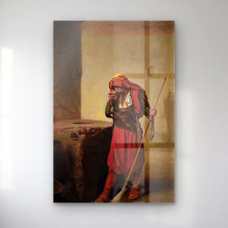 Jean-Léon Gérôme – Arnaut Drinking cam tablo — Jean-Léon Gérôme – Arnaut Drinking — yağlı boya erkek portresi