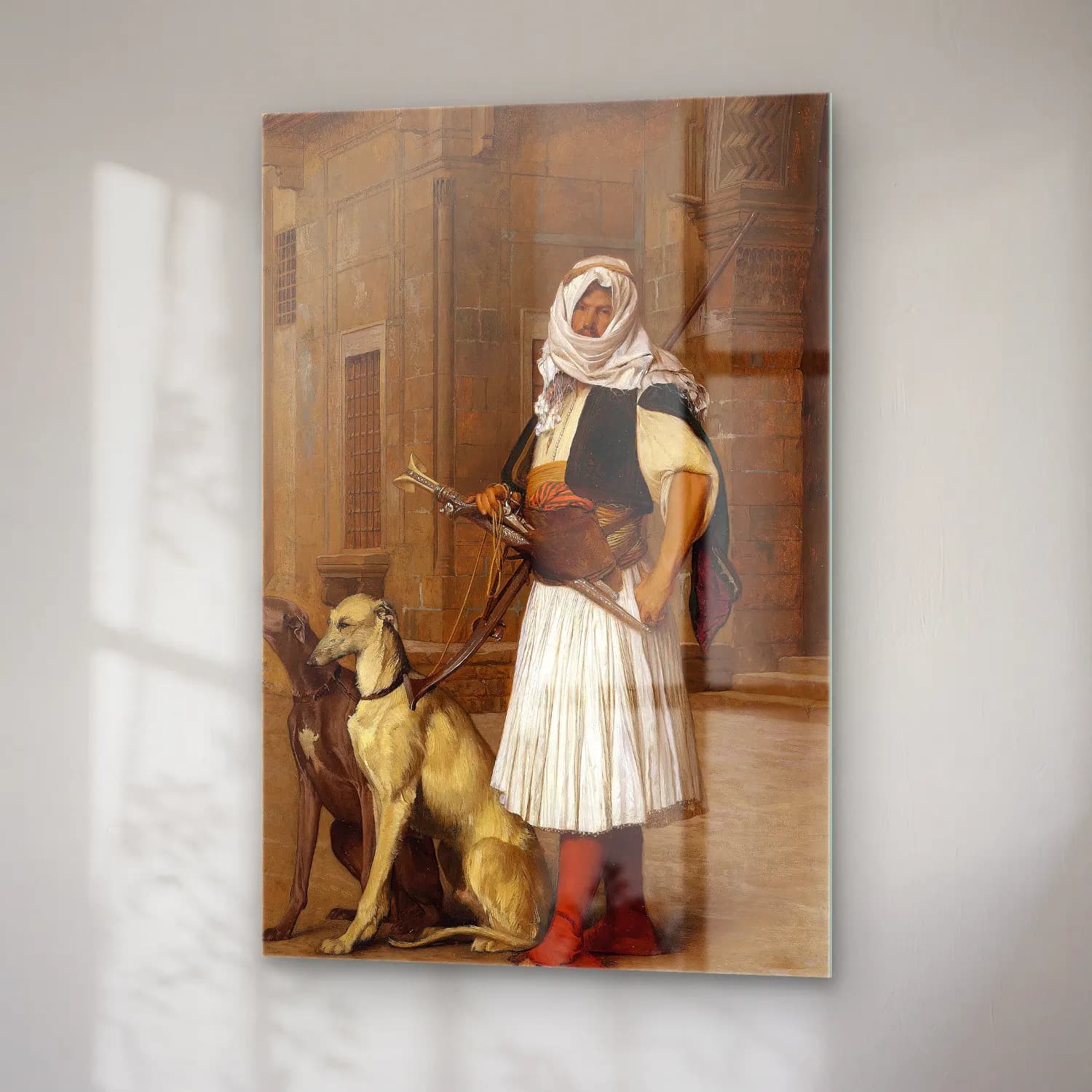 Jean-Léon Gérôme – Arnaut and two Whippets cam tablo — sağ açıdan görünüm