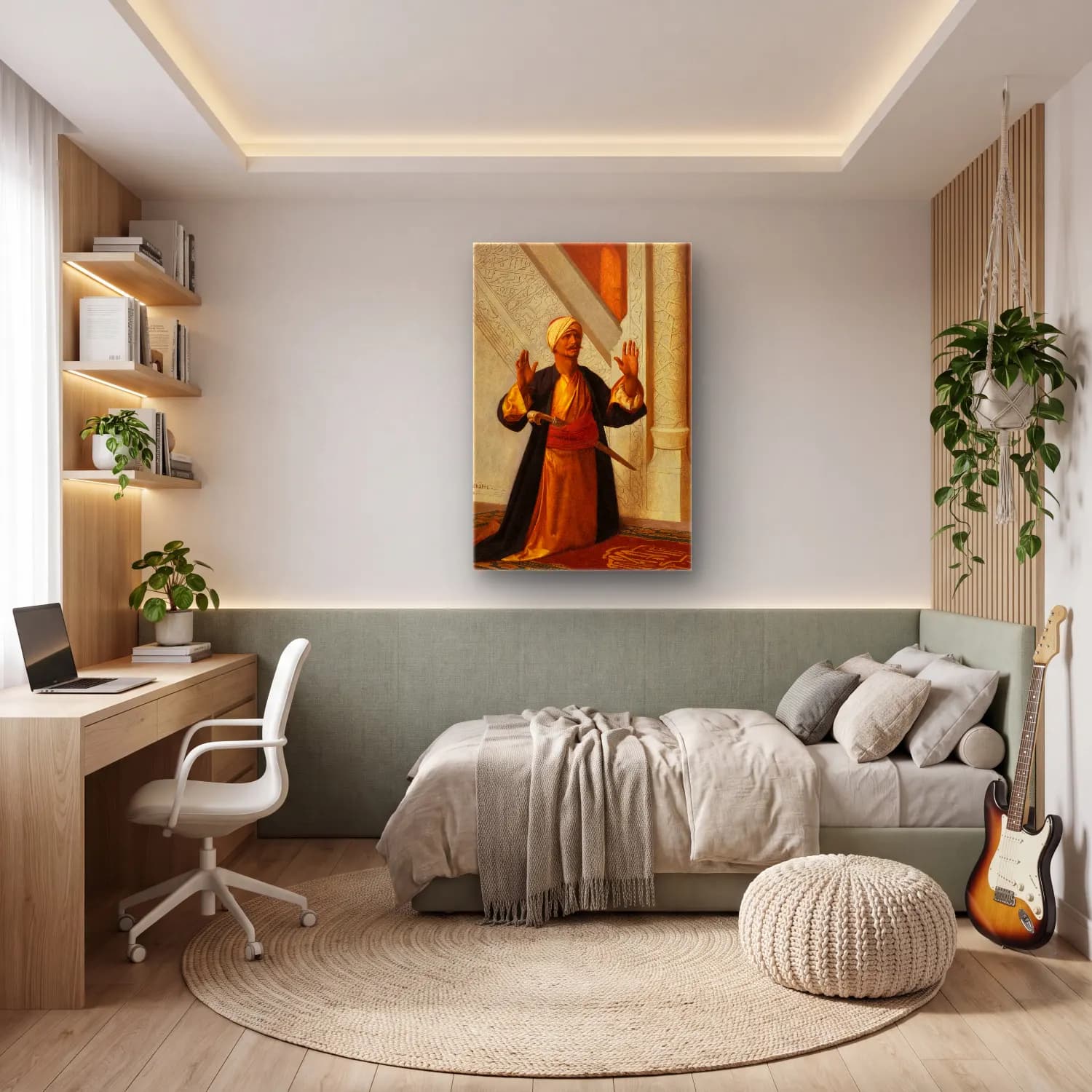 Jean-Léon Gérôme – At Prayer cam tablo — genç odasında