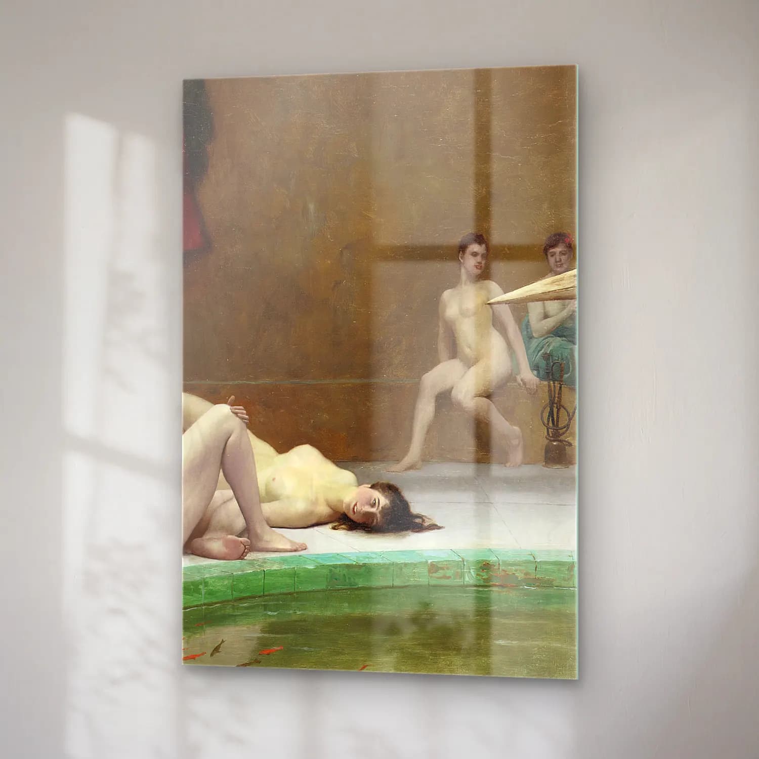 Jean-Léon Gérôme – Le Marabout in the Harem bath cam tablo — sağ açıdan görünüm