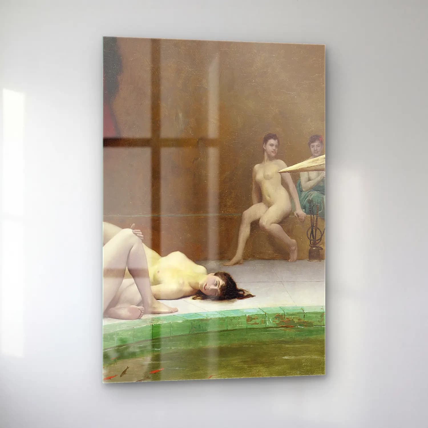 Jean-Léon Gérôme – Le Marabout in the Harem bath cam tablo — sol açıdan görünüm