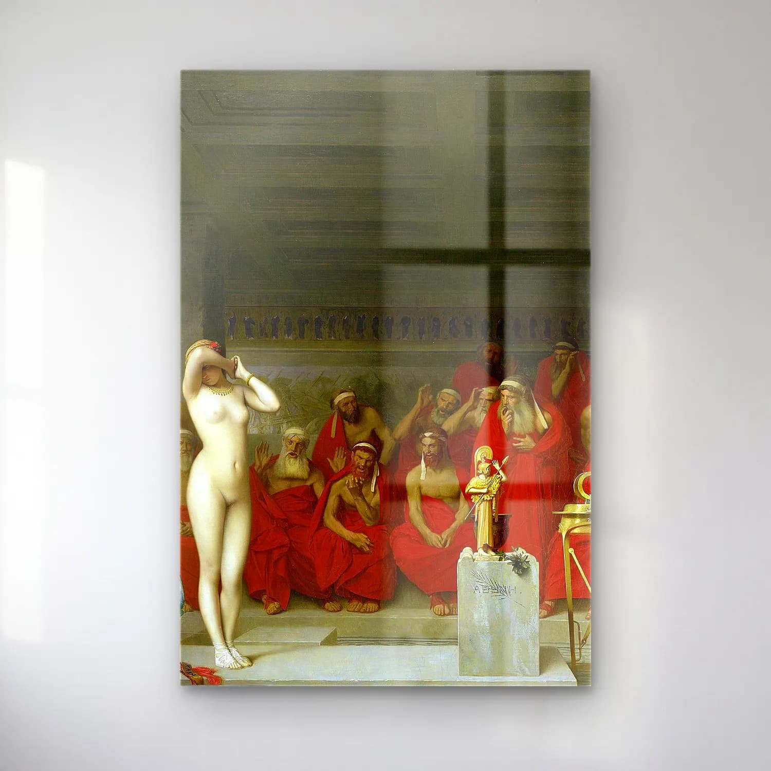 Jean-Léon Gérôme – Phryne revealed before the Areopagus cam tablo — Jean-Léon Gérôme – Phryne revealed before the Areopagus — yağlı boya mitolojik sahne
