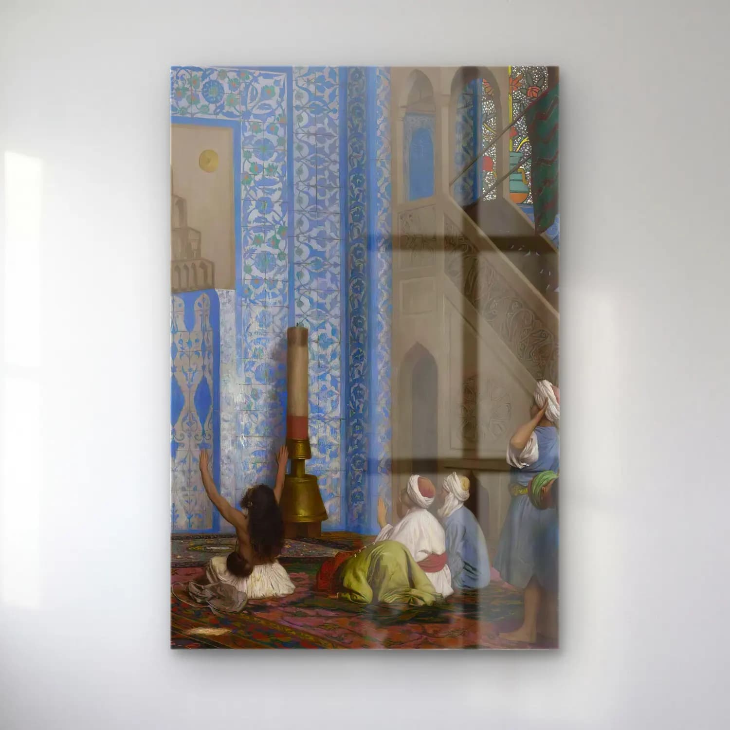 Jean-Léon Gérôme – Rüstem Pasha Mosque, Istanbul cam tablo — Jean-Léon Gérôme – Rüstem Pasha Mosque, Istanbul — yağlı boya dini sahne