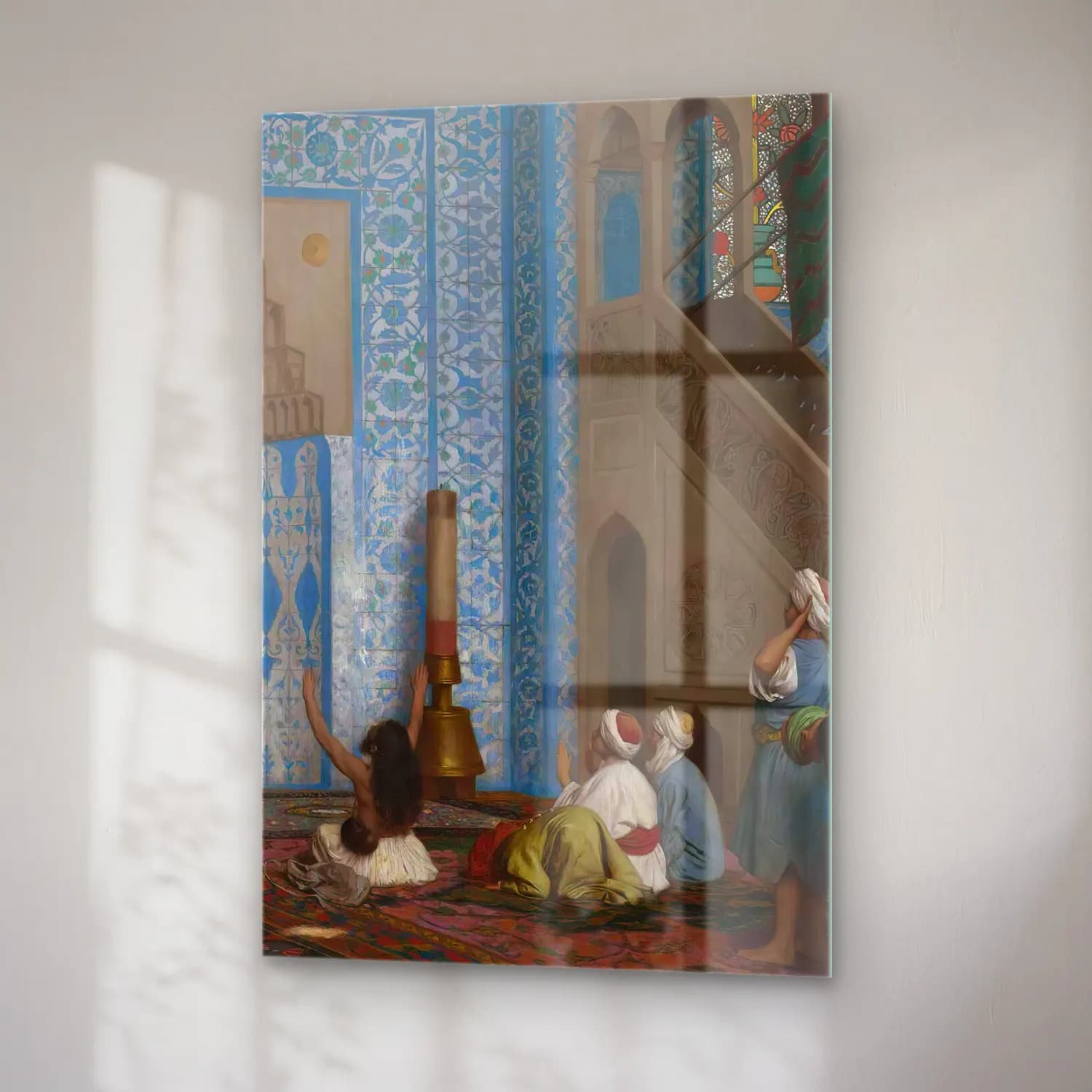 Jean-Léon Gérôme – Rüstem Pasha Mosque, Istanbul cam tablo — sağ açıdan görünüm