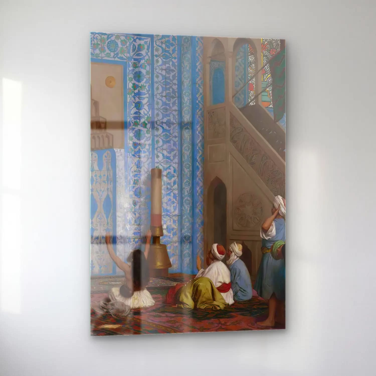 Jean-Léon Gérôme – Rüstem Pasha Mosque, Istanbul cam tablo — sol açıdan görünüm
