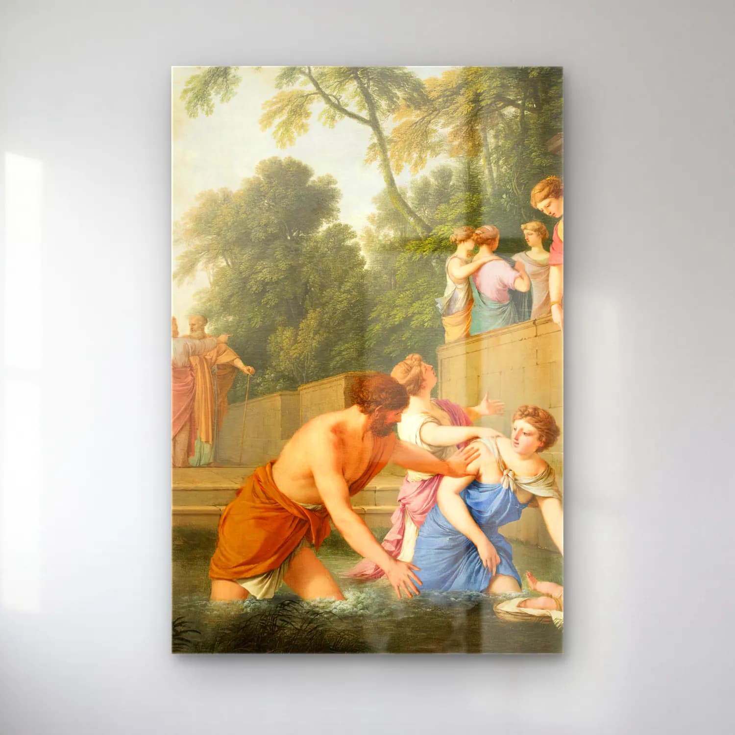 Laurent de la Hyre – The Finding of Moses (between 1647 and 1650) cam tablo — Laurent de la Hyre – The Finding of Moses (between 1647 and 1650) — yağlı boya mitolojik sahne