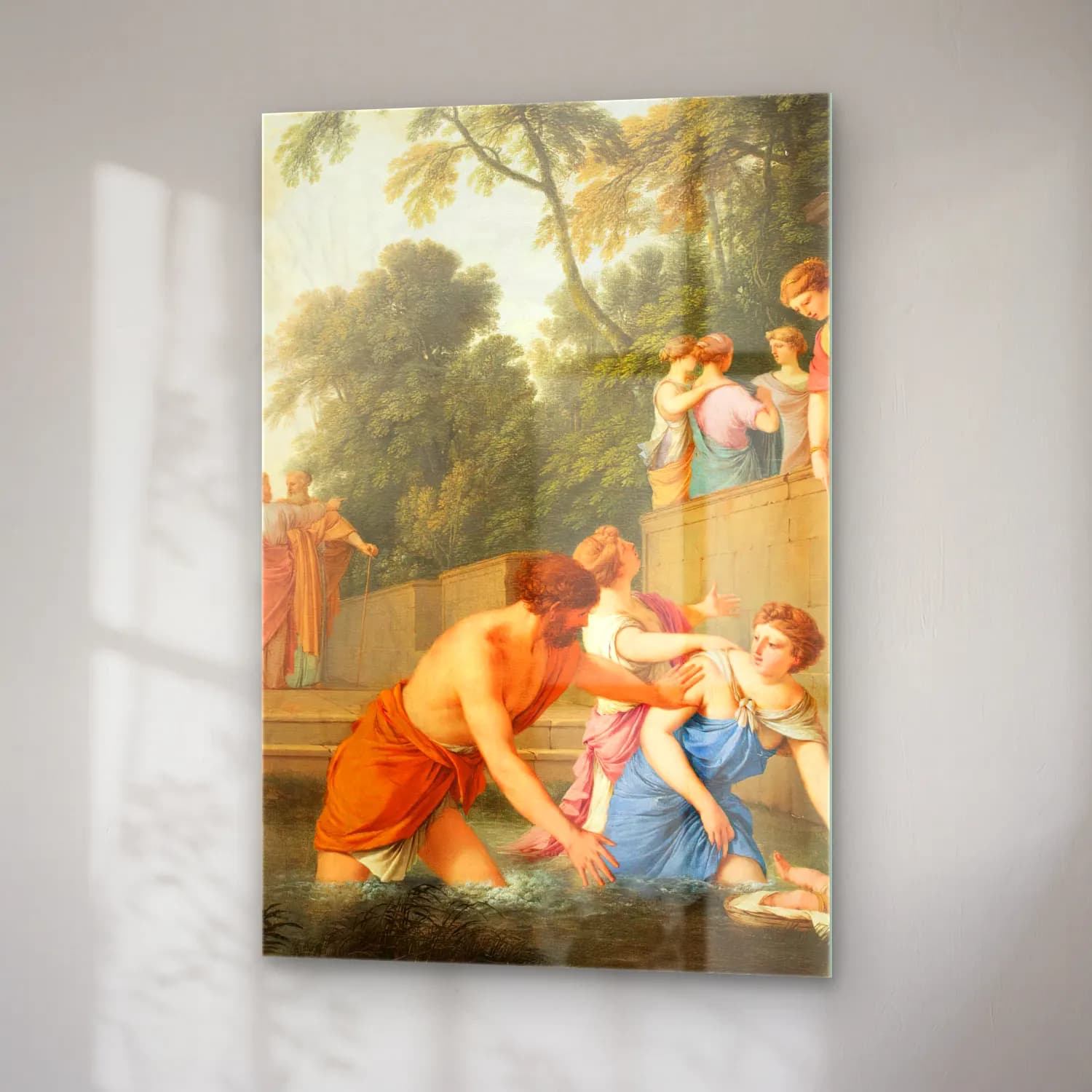 Laurent de la Hyre – The Finding of Moses (between 1647 and 1650) cam tablo — sağ açıdan görünüm