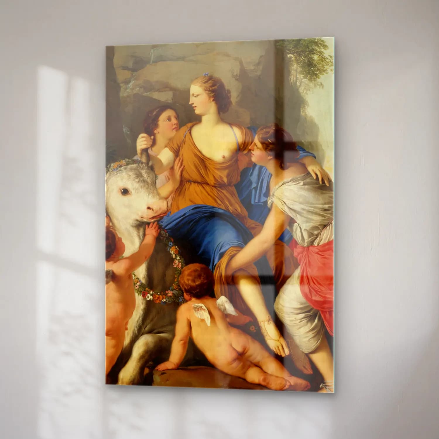 Laurent de la Hyre – The Rape of Europa cam tablo — sağ açıdan görünüm