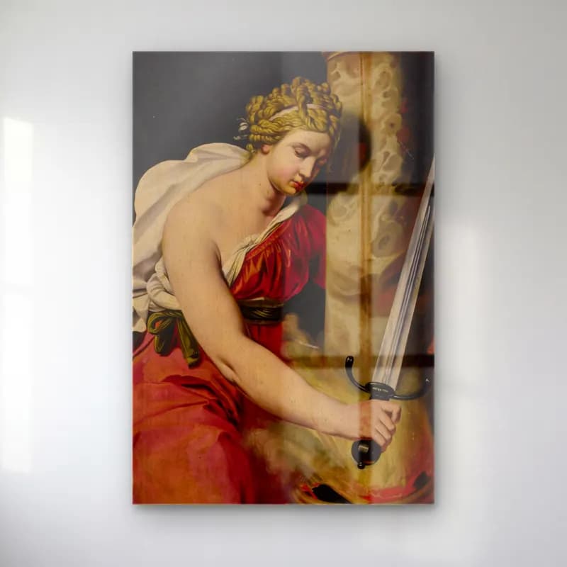 Abraham Janssens – Constancy – Kırmızı Tonlar cam tablo — Abraham Janssens – Constancy – Kırmızı Tonlar — yağlı boya mitolojik sahne