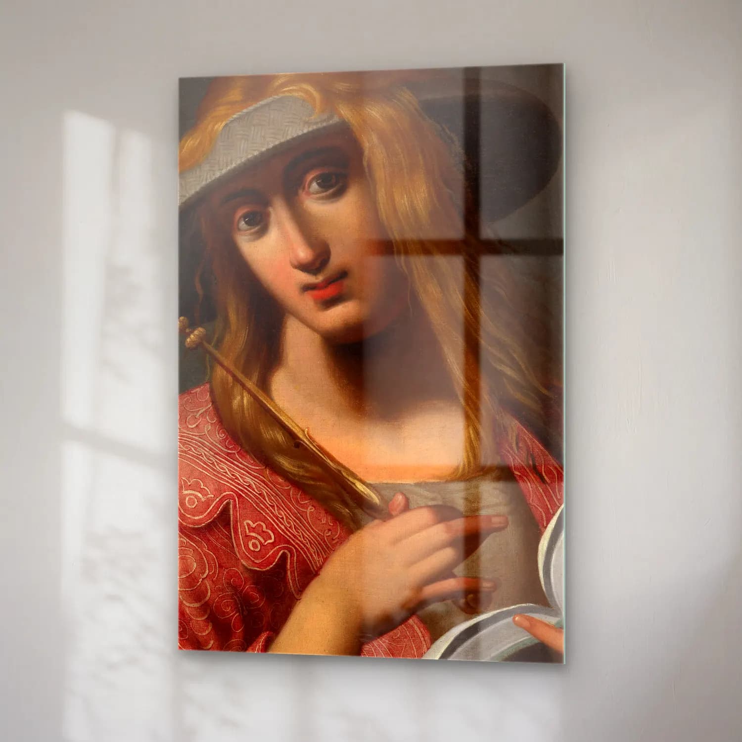 Abraham Janssens – Sibyl – Kırmızı Tonlar cam tablo — sağ açıdan görünüm