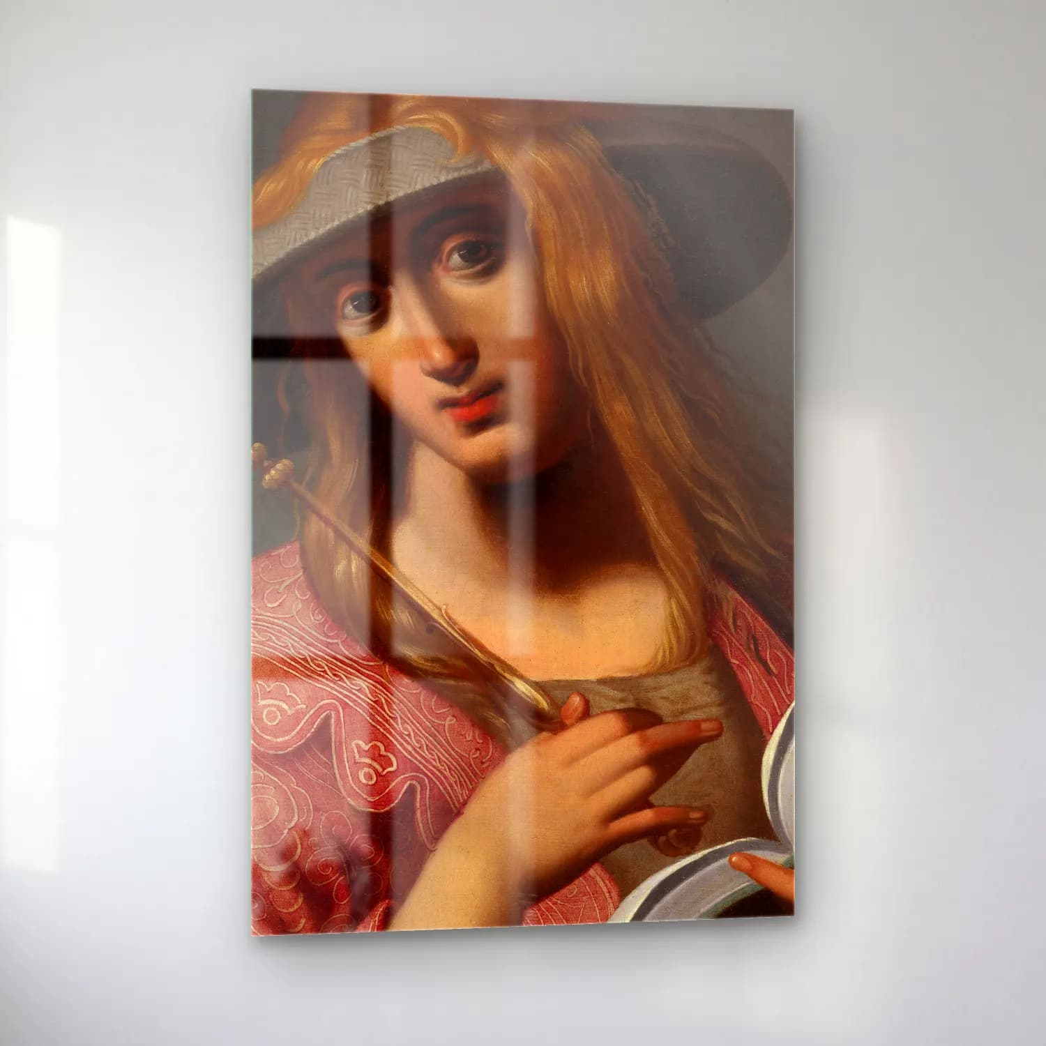 Abraham Janssens – Sibyl – Kırmızı Tonlar cam tablo — sol açıdan görünüm