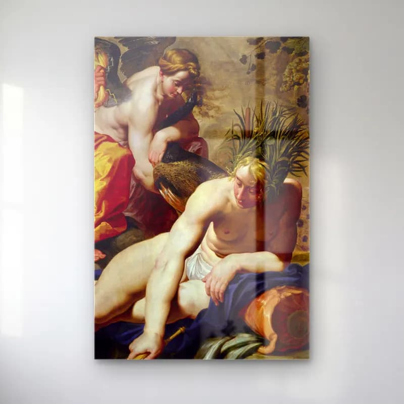 Abraham Janssens – The Four Elements – Sarı Tonlar cam tablo — Abraham Janssens – The Four Elements – Sarı Tonlar — yağlı boya mitolojik sahne