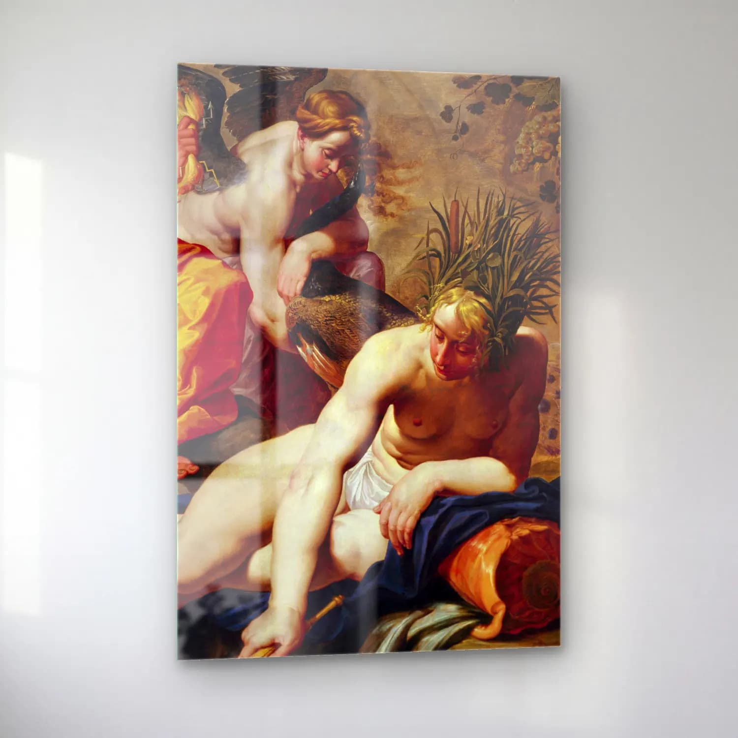 Abraham Janssens – The Four Elements – Sarı Tonlar cam tablo — sol açıdan görünüm