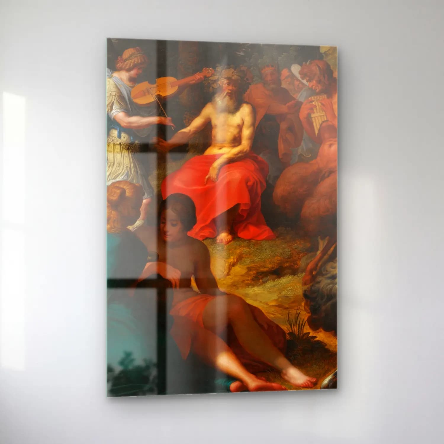 Abraham Janssens – The Judgement Of Midas – Kırmızı Tonlar cam tablo — sol açıdan görünüm