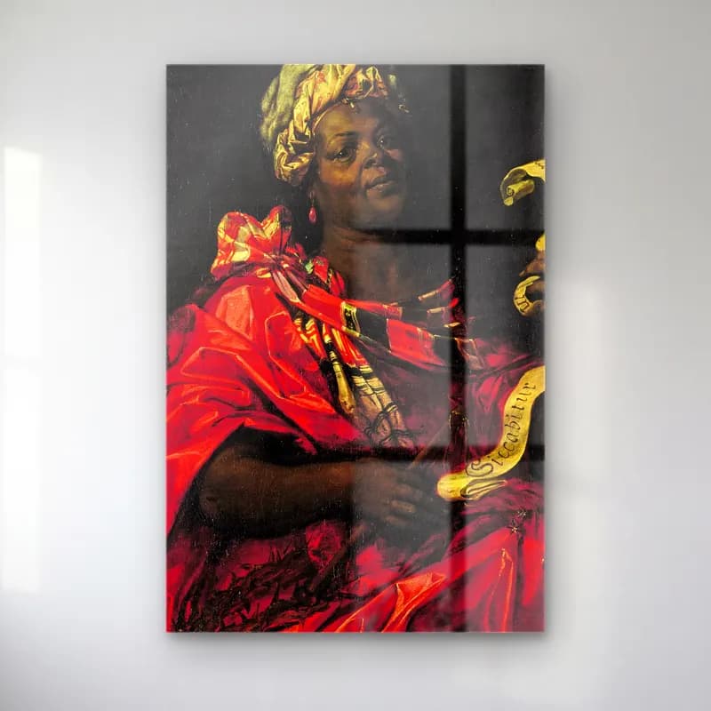 Abraham Janssens – The Sibyl Agrippina – Kırmızı Tonlar cam tablo — Abraham Janssens – The Sibyl Agrippina – Kırmızı Tonlar — yağlı boya erkek portresi