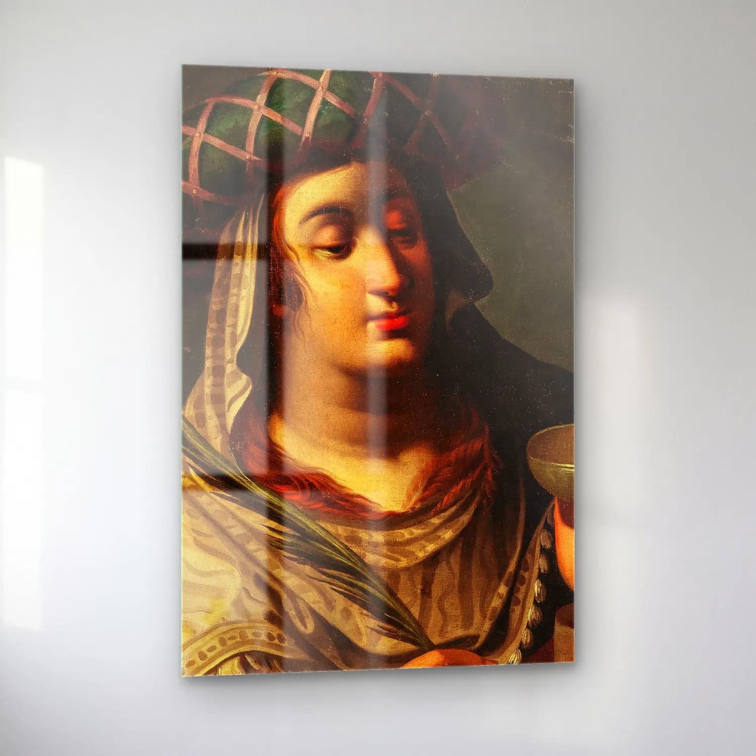 Abraham Janssens – The Tiburtine Sibyl – Yeşil Tonlar cam tablo — sol açıdan görünüm