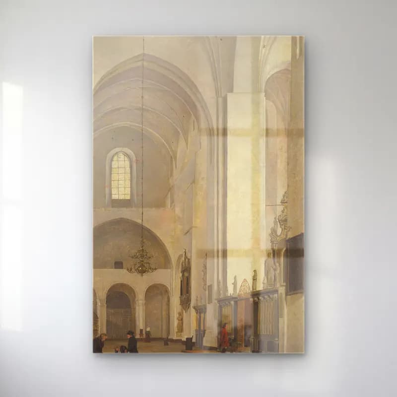 Christen Købke – The Transept Of Århus Cathedral cam tablo — Christen Købke – The Transept Of Århus Cathedral — yağlı boya katedral