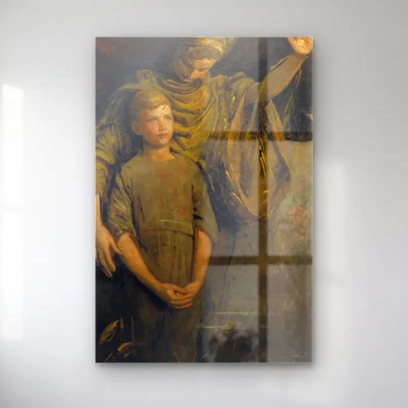 Abbott Handerson Thayer – Boy and Angel cam tablo — Abbott Handerson Thayer – Boy and Angel — yağlı boya anne ve çocuk