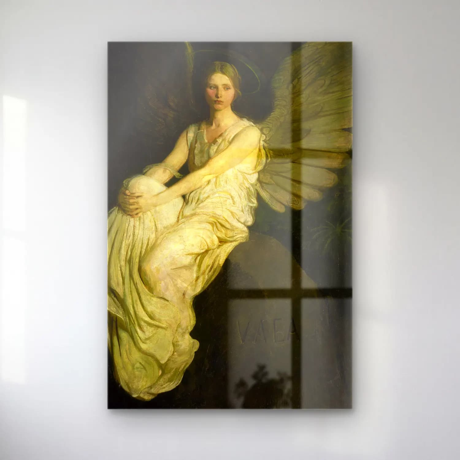 Abbott Handerson Thayer – Stevenson Memorial cam tablo — Abbott Handerson Thayer – Stevenson Memorial — yağlı boya melek