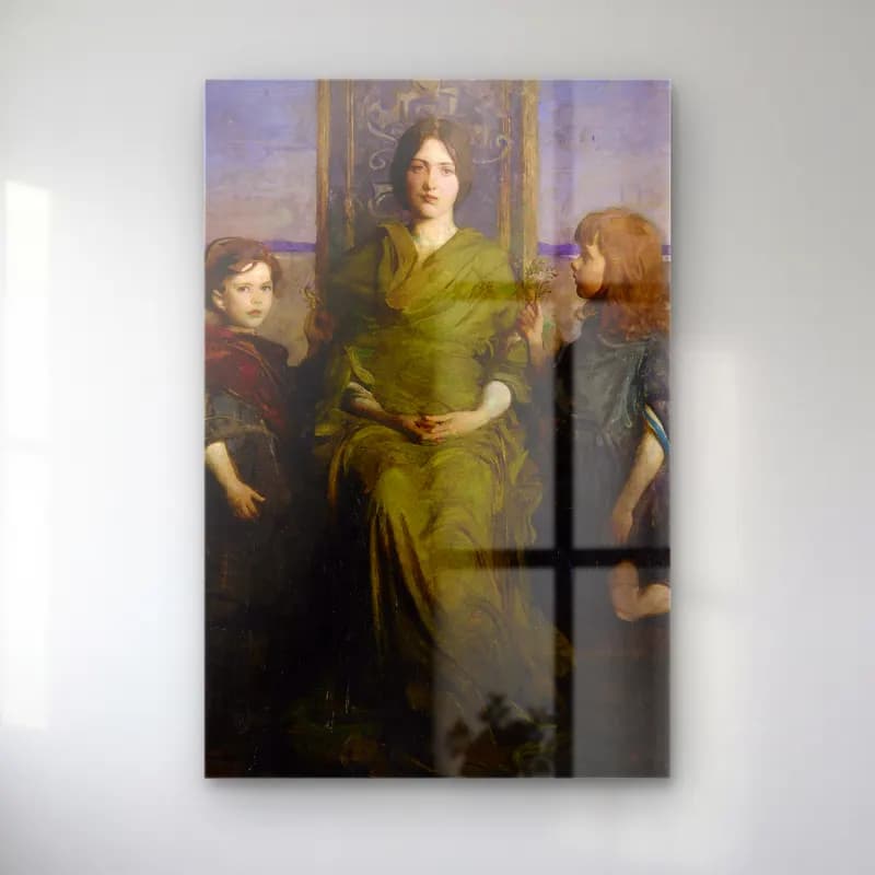 Abbott Handerson Thayer – Virgin Enthroned cam tablo — Abbott Handerson Thayer – Virgin Enthroned — yağlı boya anne ve çocuk