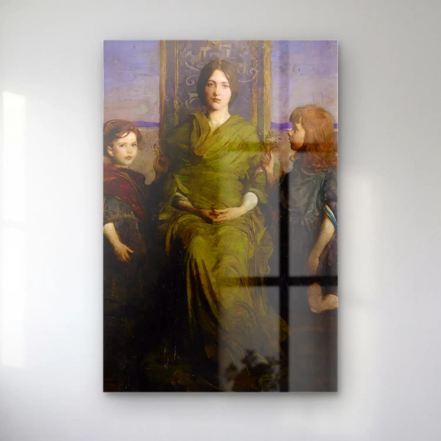 Abbott Handerson Thayer – Virgin Enthroned cam tablo — Abbott Handerson Thayer – Virgin Enthroned — yağlı boya anne ve çocuk