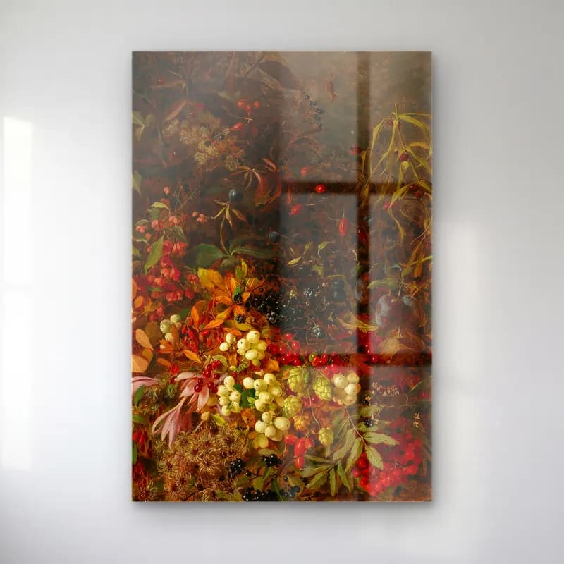 Olga Wisinger-Florian – October cam tablo — Olga Wisinger-Florian – October — yağlı boya meyveli natürmort