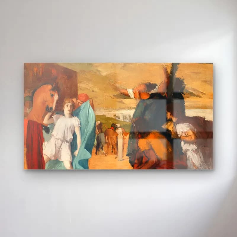 Edgar Degas – Alexander and Bucephalus cam tablo — Edgar Degas – Alexander and Bucephalus — empresyonist dini sahne