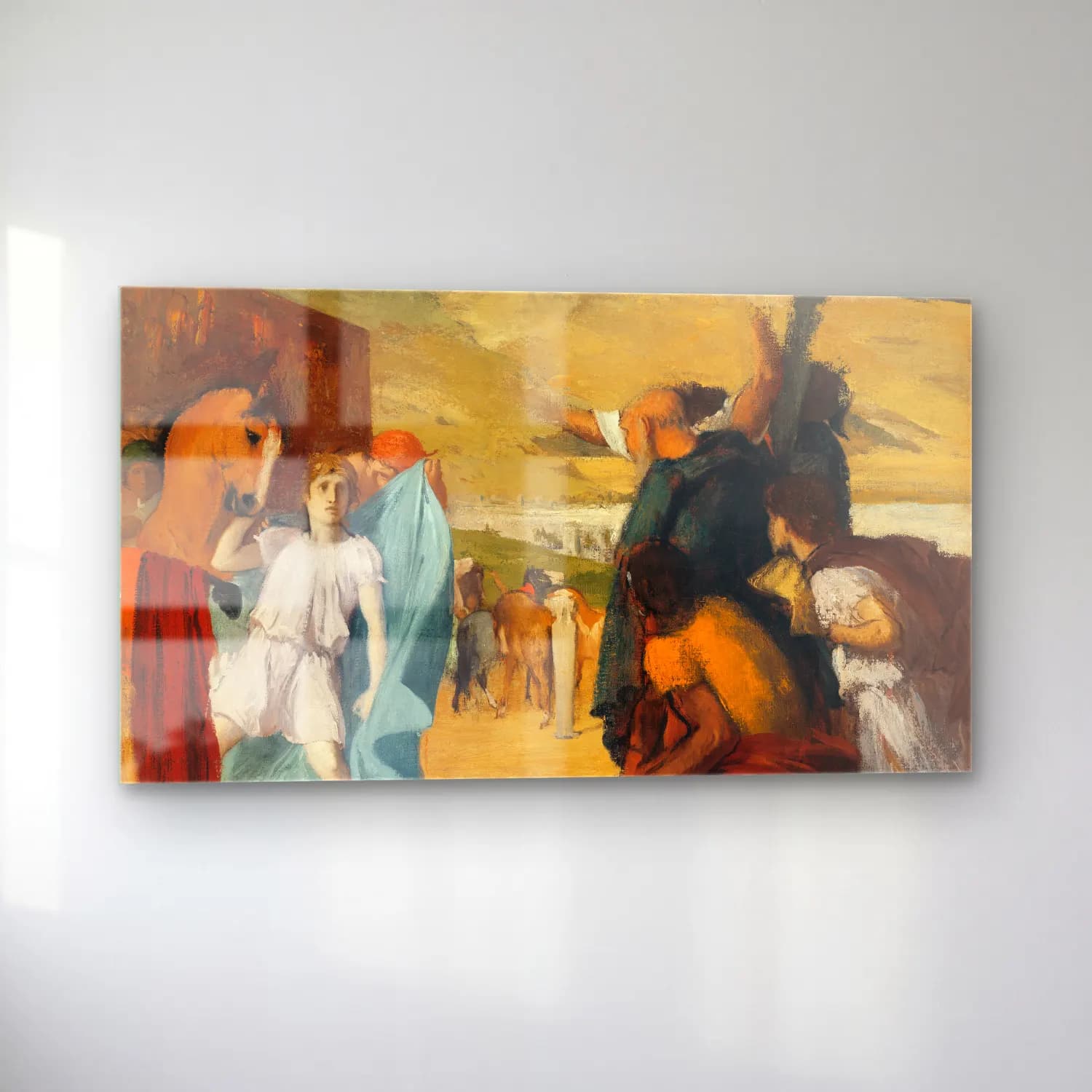 Edgar Degas – Alexander and Bucephalus cam tablo — sol açıdan görünüm