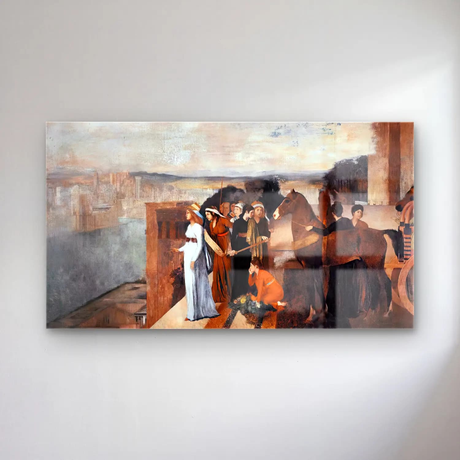 Edgar Degas – Semiramis Building Babylon cam tablo — Edgar Degas – Semiramis Building Babylon — empresyonist dini sahne
