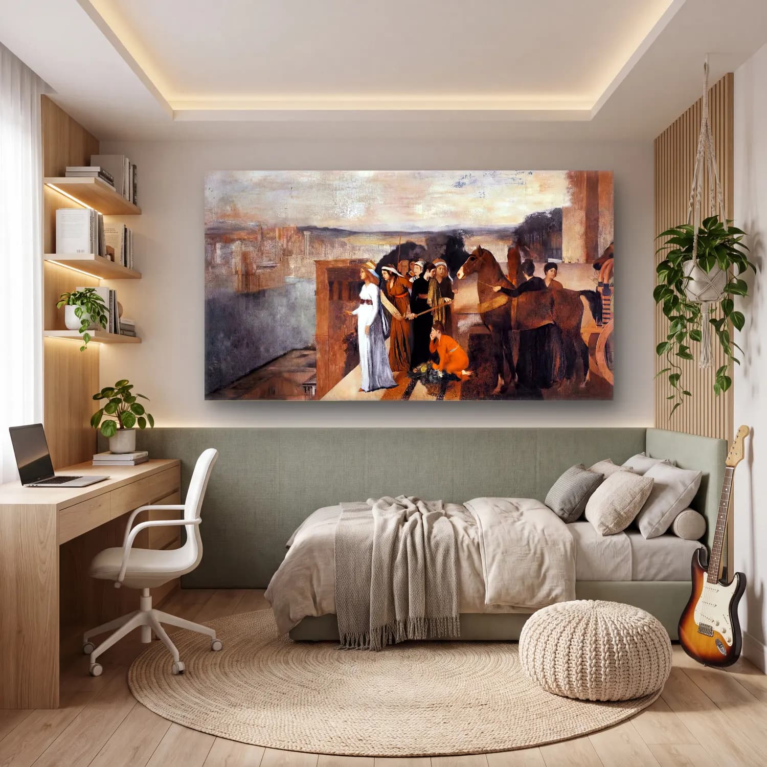 Edgar Degas – Semiramis Building Babylon cam tablo — genç odasında