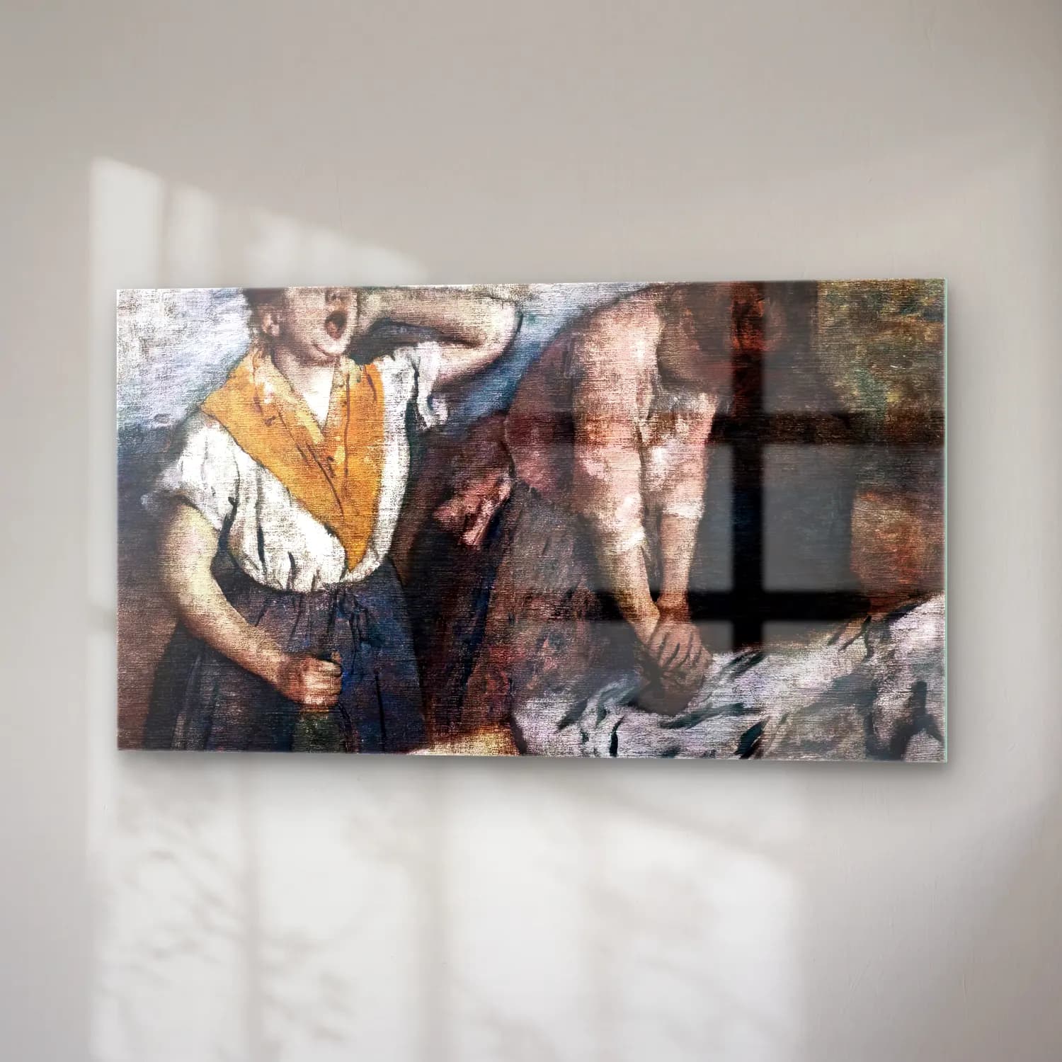 Edgar Degas – Two Laundresses cam tablo — sağ açıdan görünüm