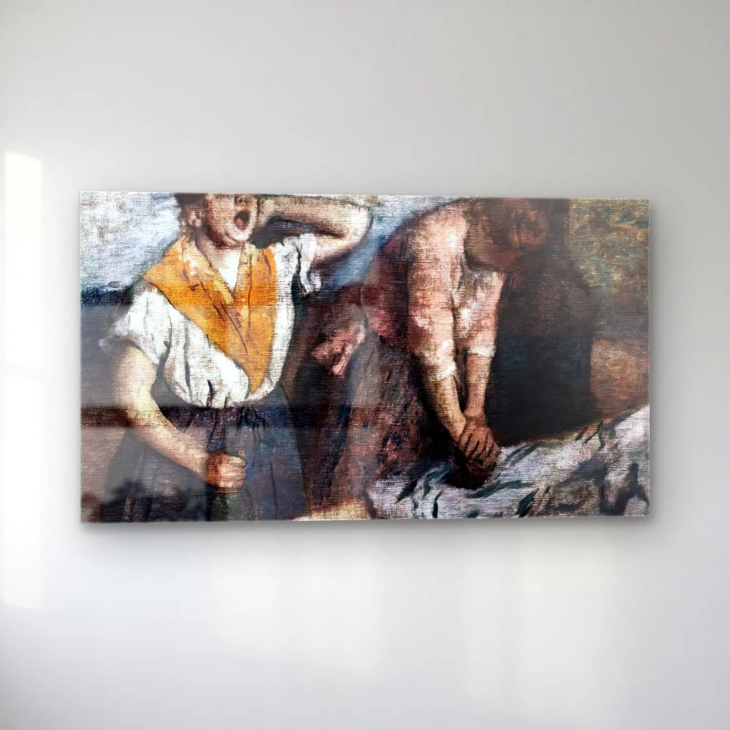 Edgar Degas – Two Laundresses cam tablo — sol açıdan görünüm