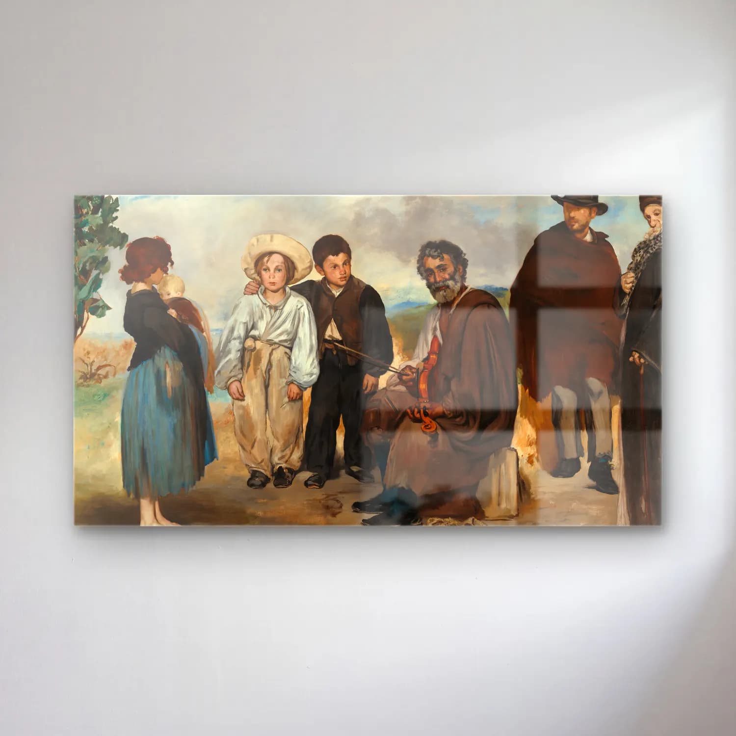 Edouard Manet – The Old Musician Le Vieux Musicien cam tablo — Edouard Manet – The Old Musician Le Vieux Musicien — yağlı boya dini sahne