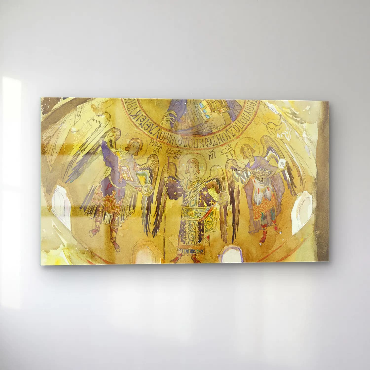 John Singer Sargent – Angels, Mosaic, Palatine Chapel, Palermo cam tablo — sol açıdan görünüm