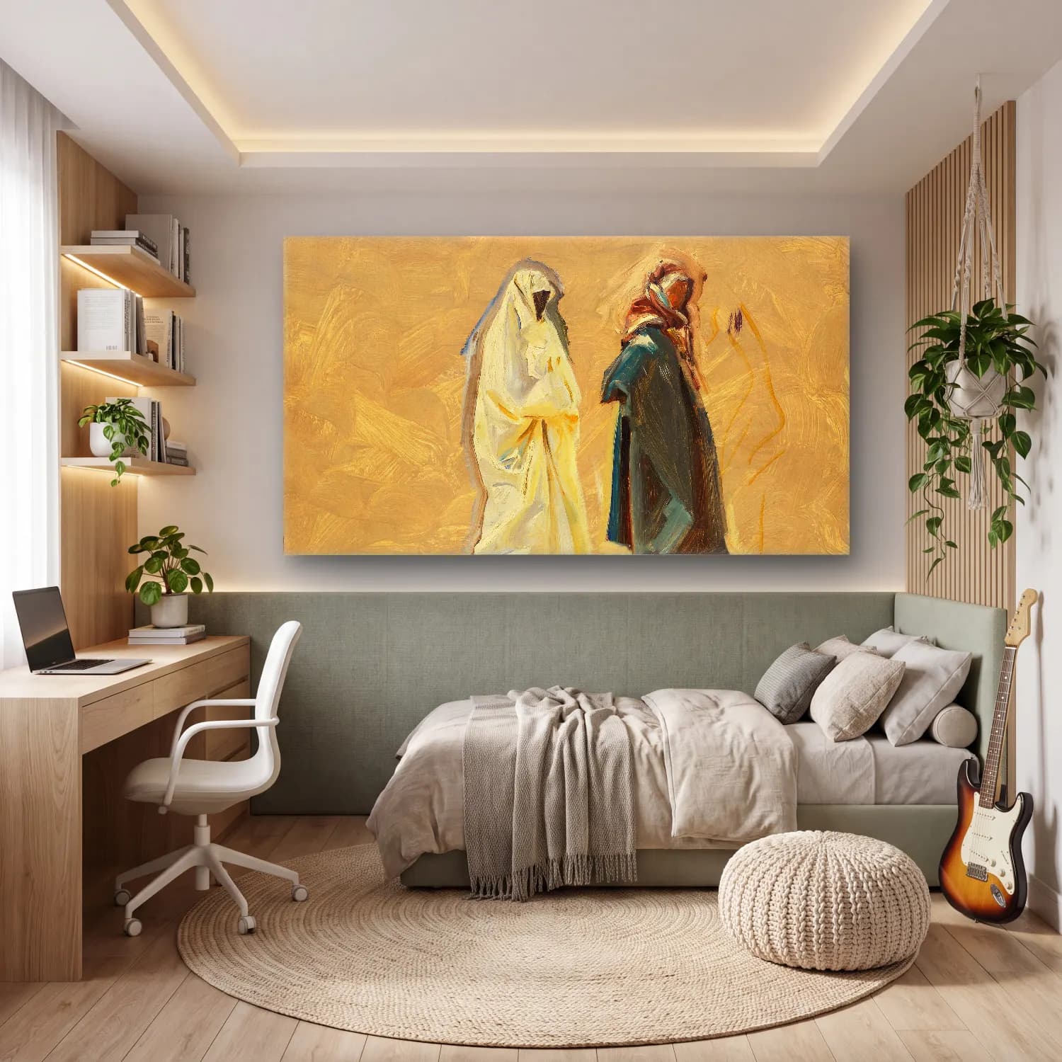 John Singer Sargent – Study of Two Bedouins cam tablo — genç odasında