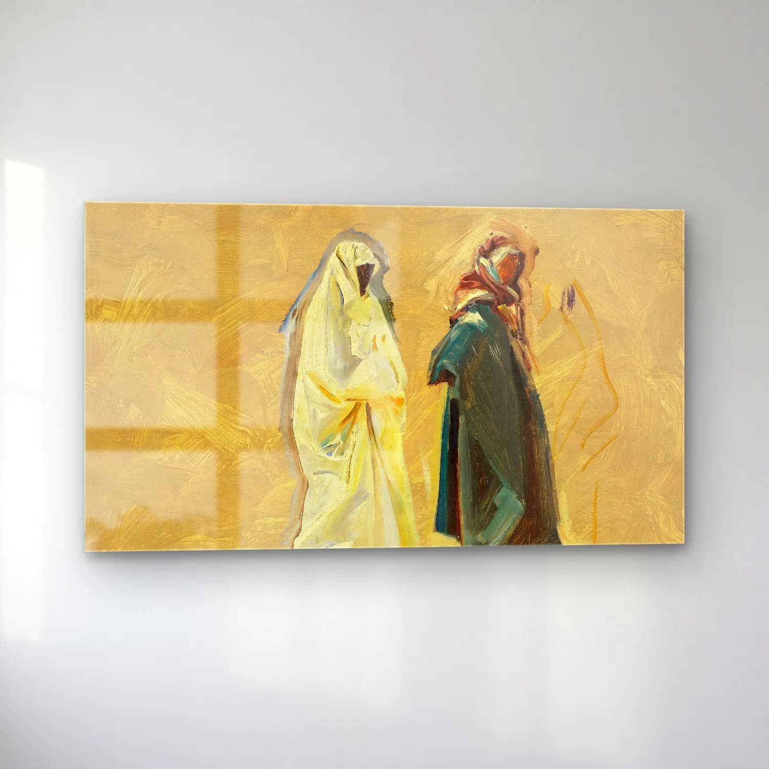 John Singer Sargent – Study of Two Bedouins cam tablo — sol açıdan görünüm